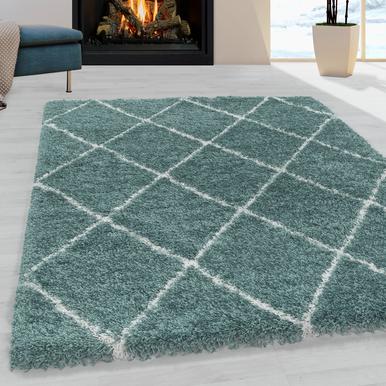 Alvor Hochflorteppich 240 x 340 cm türkis |  | Artikelnummer: ALVOR2403403401BLUE