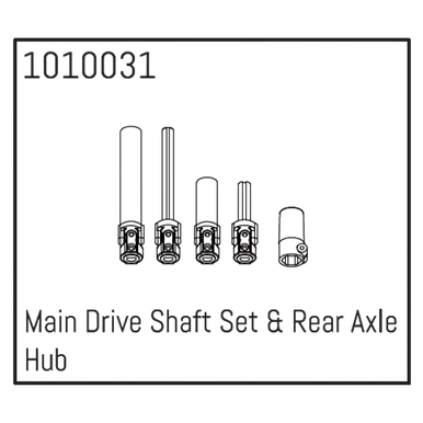 Absima Main Drive Shaft Set & Rear Axle Hub #1010031 | z.b. für Absima 1/18 Cralwer | Artikelnummer: AB1010031