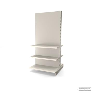 Ihr individuelles Gondelregal | H 210 cm | B 100 cm | T 2x 47 cm | 4 FB T 37 cm | RAL 9001 | Artikelnummer: AFGR-100-210-47-4-37-J