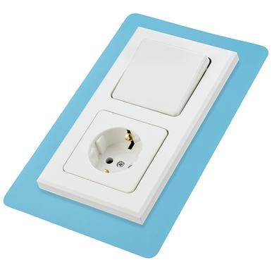 Aufkleber BLAU | Schutz/Dekor Folie Blau- Aufkleber Für Licht Schalter und Steckdosen (blau) | Artikelnummer: DAB023