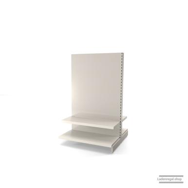 Ihr individuelles Gondelregal | H 160 cm | B 100 cm | T 2x 47 cm | 2 FB T 37 cm | RAL 9001 | Artikelnummer: AFGR-100-160-47-2-37-J