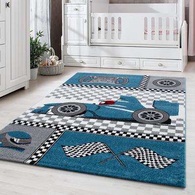 Kids Teppich 80 x 150 cm blau |  | Artikelnummer: KIDS801500460BLUE