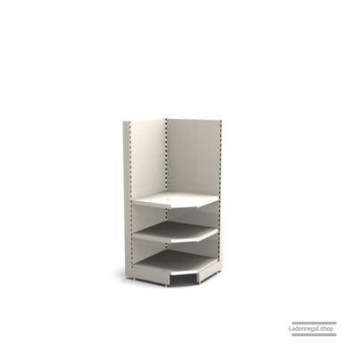 Ihre Verkaufsregal-Innenecke | H 160 cm | B 74 cm | T 47 cm | 2 FB T 47 cm | RAL 9001 | Artikelnummer: SR-74-160-47-2-47-IEK-J