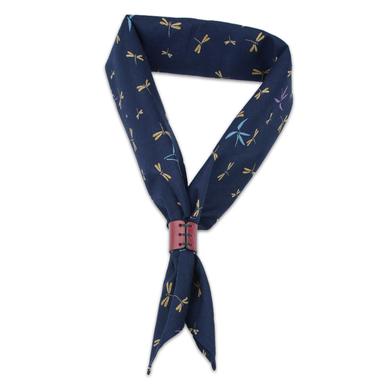 OBERWEIHER | Bandana + Leather Ring | Tonbo Libelle Navy Blue | Artikelnummer: 5015-7144-5266