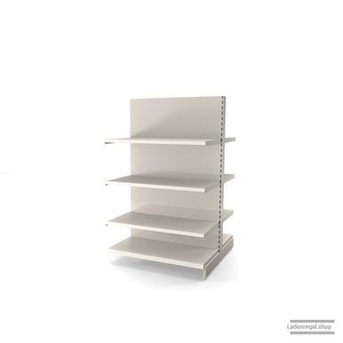 Ihr individuelles Gondelregal | H 160 cm | B 100 cm | T 2x 47 cm | 6 FB T 47 cm | RAL 9001 | Artikelnummer: AFGR-100-160-47-6-47-J