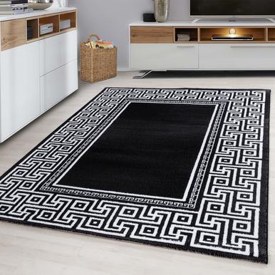 Parma Teppich 80 x 150 cm schwarz weiß |  | Artikelnummer: PARMA801509340BLACK