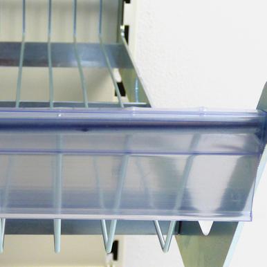 Scanning-/Preisschiene für Endloskorb | B 125 cm | H 4 cm | Artikelnummer: SR-T-N-SSE125