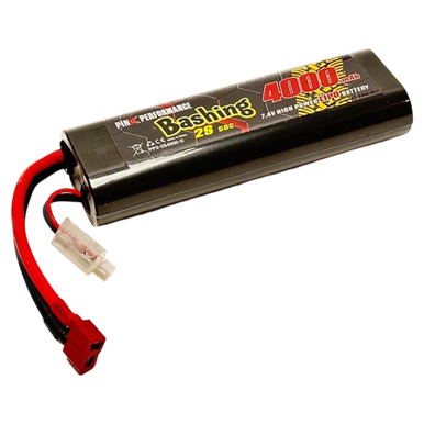 Pink Performance Bashing LiPo Akku 2S 7.4V 4000mAh 50C mit Deans Stecker |  | Artikelnummer: PP3-2S4000-D
