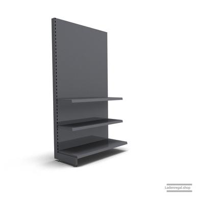 Ihr individuelles Wandregal | H 210 cm | B 100 cm | T 47 cm | 2 FB T 37 cm | RAL 7015 | Artikelnummer: AF-100-210-47-2-37-S