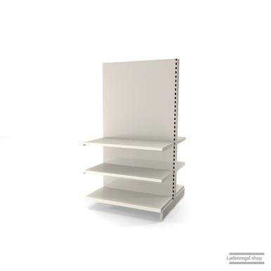 Ihr individuelles Gondelregal | H 180 cm | B 100 cm | T 2x 47 cm | 4 FB T 47 cm | RAL 9001 | Artikelnummer: AFGR-100-180-47-4-47-J