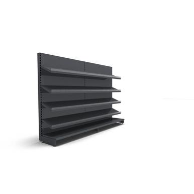 Zeitschriftenregal (2 Größen) | H 180 cm | B 250 cm | T 47 cm | 4 FB T 37 cm | RAL 7015 | Artikelnummer: SR-180-ZR-L250-S