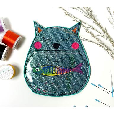 Felix' Fischglas 20cm | 20 x 20 oder 20 x 26 oder 20 x 30 cm Stickrahmen | Artikelnummer: 7458-3886-3257