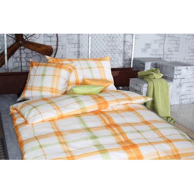 Satin Bettwäsche Drops   | 50x70cm | Artikelnummer: 10.199.12 orange  