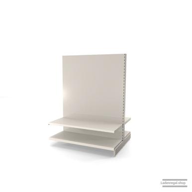 Ihr individuelles Gondelregal | H 160 cm | B 125 cm | T 2x 47 cm | 2 FB T 47 cm | RAL 9001 | Artikelnummer: AFGR-125-160-47-2-47-J