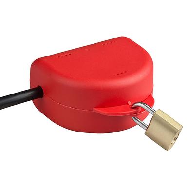 pekarek® Steckersafe Basic | Die abschließbare Box für jeden Stecker (Rot) | Artikelnummer: SSB007