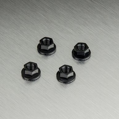 MST Radmutter mit Flansch Alu schwarz (4 Stück)  |  | Artikelnummer: MST820001BK
