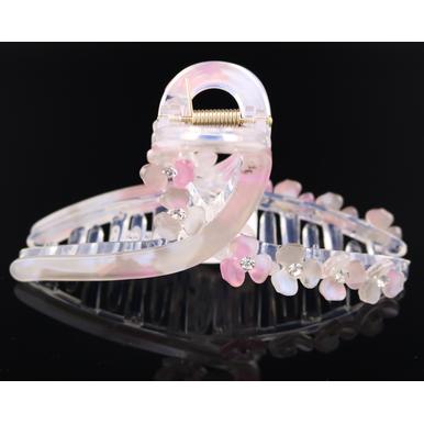 Rosa Blumenspange / Pink Flowers Clip | Haarspange / Hair Clip | Artikelnummer: 1330-8030-0657