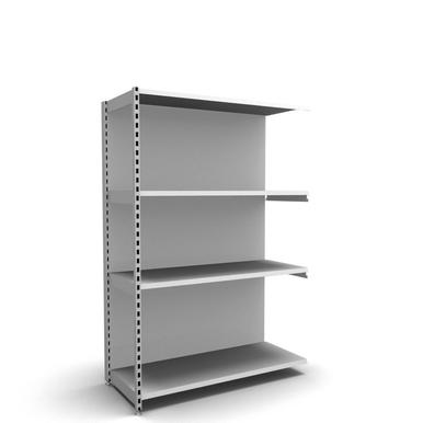 Schwerlastregal | Anbaufeld | H 180 cm | B 125 cm | T 47 cm | 4 FB | RAL 7035 | Artikelnummer: SWR-125-180-47-4-47-L