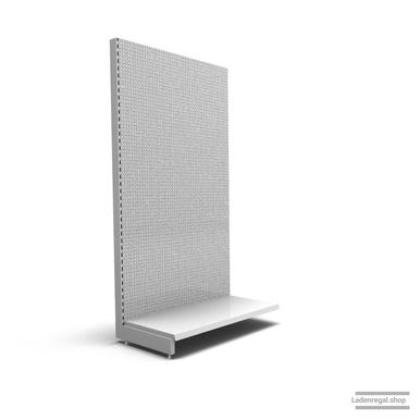 Ihr individuelles Lochrückwandregal | H 210 cm | B 100 cm | T 57 cm | 0 FB | RAL 7035 | Artikelnummer: AF-100-210-57-0-37-LRW-L