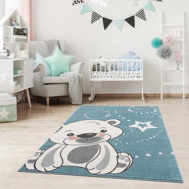 Anime Teppich 160 x 160 cm |  | Artikelnummer: anime-9386-blue-160x160