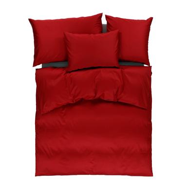 Satin Uni Bettwäsche ziegelrot | 65x65cm | Artikelnummer: 84.0101         