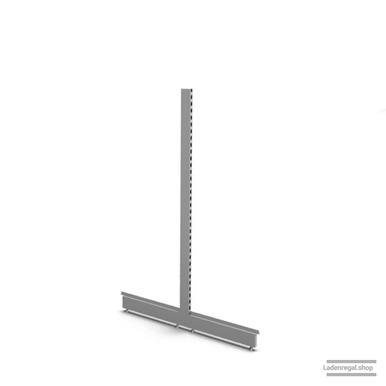 Endständer für Ihre Gondelregalreihe | H 180 cm | T 2x 57 cm | RAL 7035 | Artikelnummer: SR-T-END-GR-180-57-L