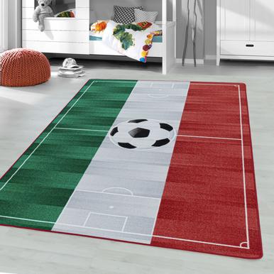 Play Teppich 120 x 170 cm rot weiß grün |  | Artikelnummer: PLAY1201702915WHITE