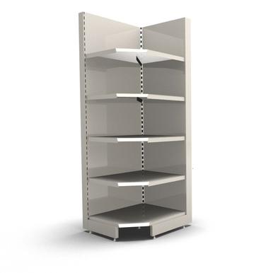 Wandregal Innenecke 90°  | H 210 cm | B 74 cm | T 47 cm | 4 FB T 47 cm | RAL 9001 | Artikelnummer: SR-74-210-47-4-47-IE-J