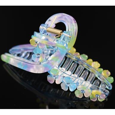 Regenbogen Blumenspange / Rainbow Flower Clip | Haarspange / Hair Clip | Artikelnummer: 8341-1723-1202