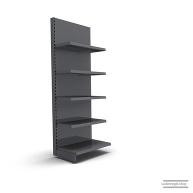 Ihr individuelles Wandregal | H 210 cm | B 66,5 cm | T 47 cm | 4 FB T 37 cm | RAL 7015 | Artikelnummer: AF-665-210-47-4-37-S