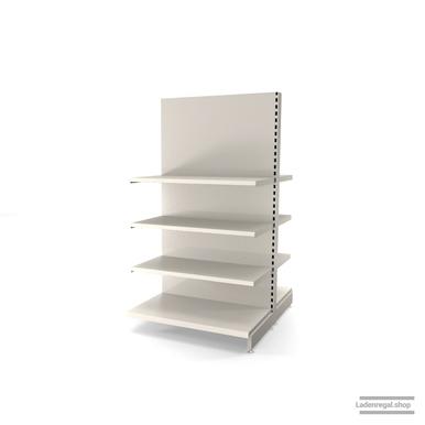 Ihr individuelles Gondelregal | H 180 cm | B 100 cm | T 2x 57 cm | 6 FB T 47 cm | RAL 9001 | Artikelnummer: AFGR-100-180-57-6-47-J