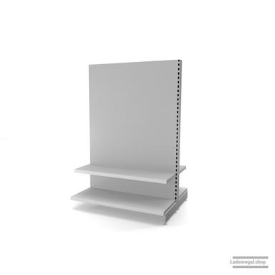 Ihr individuelles Gondelregal | H 180 cm | B 125 cm | T 2x 47 cm | 2 FB T 37 cm | RAL 7035 | Artikelnummer: AFGR-125-180-47-2-37-L