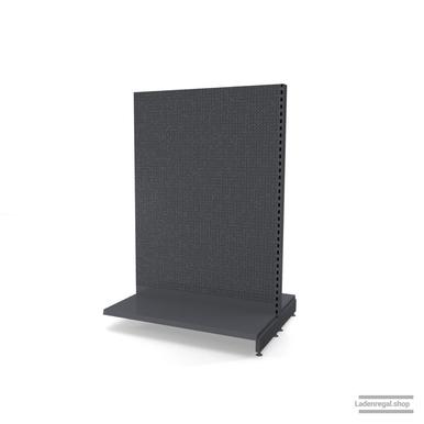 Ihr Gondelregal mit Lochrückwand | H 180 cm | B 125 cm | T 2x 47 cm | 0 FB | RAL 7015 | Artikelnummer: AFGR-125-180-47-0-37-LRW-S