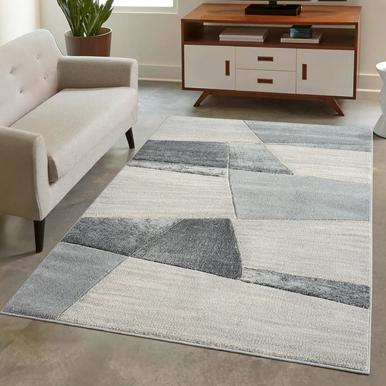 Bonito Teppich 120 x 170 cm grau |  | Artikelnummer: bonito-9053-grey-120x170