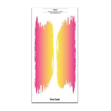 Pinselstrich Bügelbilder | 2 Bügelbilder je ca.  27,5 x 6,5 cm  | Artikelnummer: 1888-1815-6726-1