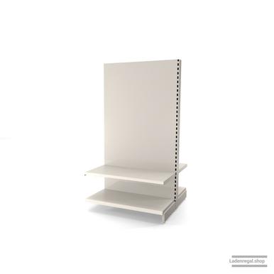 Ihr individuelles Gondelregal | H 180 cm | B 100 cm | T 2x 47 cm | 2 FB T 47 cm | RAL 9001 | Artikelnummer: AFGR-100-180-47-2-47-J