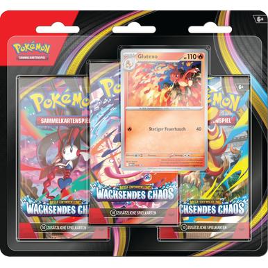 Pokémon 3-Pack-Blister Mega-Entwicklung: Wachsendes Chaos |  | Artikelnummer: 0196214140189