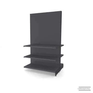 Ihr individuelles Gondelregal | H 210 cm | B 125 cm | T 2x 47 cm | 4 FB T 47 cm | RAL 7015 | Artikelnummer: AFGR-125-210-47-4-47-S