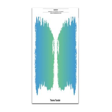 Pinselstrich Bügelbilder | 2 Bügelbilder je ca.  27,5 x 6,5 cm  | Artikelnummer: 1888-1815-6726-2