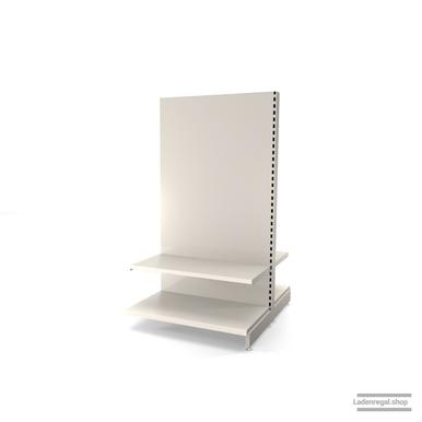 Ihr individuelles Gondelregal | H 180 cm | B 100 cm | T 2x 57 cm | 2 FB T 47 cm | RAL 9001 | Artikelnummer: AFGR-100-180-57-2-47-J