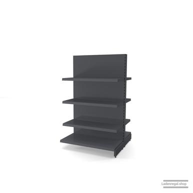 Ihr individuelles Gondelregal | H 160 cm | B 100 cm | T 2x 47 cm | 6 FB T 37 cm | RAL 7015 | Artikelnummer: AFGR-100-160-47-6-37-S