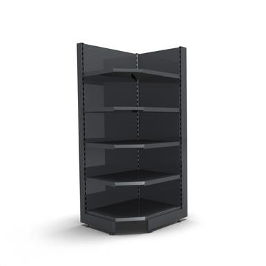 Wandregal Innenecke 90° | H 180 cm | B 74 cm | T 47 cm | 4 FB T 47 cm | RAL 7015 | Artikelnummer: SR-74-180-47-4-47-IE-S