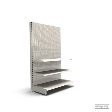 Ihr individuelles Lochrückwandregal | H 180 cm | B 100 cm | T 57 cm | 2 FB T 47 cm | RAL 9001 | Artikelnummer: AF-100-180-57-2-47-LRW-J