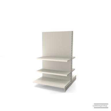 Ihr individuelles Gondelregal | H 160 cm | B 100 cm | T 2x 57 cm | 4 FB T 37 cm | RAL 9001 | Artikelnummer: AFGR-100-160-57-4-37-J