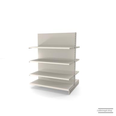 Ihr individuelles Gondelregal | H 160 cm | B 125 cm | T 2x 47 cm | 6 FB T 47 cm | RAL 9001 | Artikelnummer: AFGR-125-160-47-6-47-J