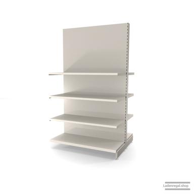 Ihr individuelles Gondelregal | H 210 cm | B 125 cm | T 2x 47 cm | 6 FB T 47 cm | RAL 9001 | Artikelnummer: AFGR-125-210-47-6-47-J