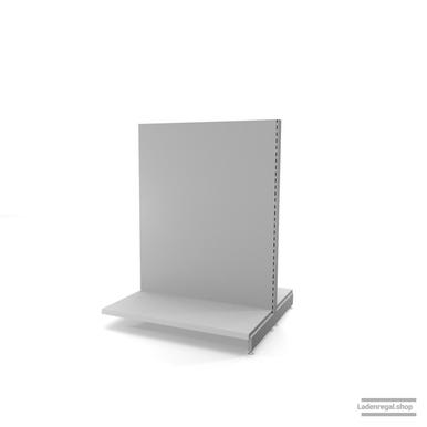 Ihr individuelles Gondelregal | H 160 cm | B 125 cm | T 2x 57 cm | 0 FB | RAL 7035 | Artikelnummer: AFGR-125-160-57-0-37-L