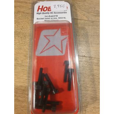 Hobbica Zylinderkopfschraube M3x16 Innensechskannt ,Stahl (10) |  | Artikelnummer: HCAQ6019