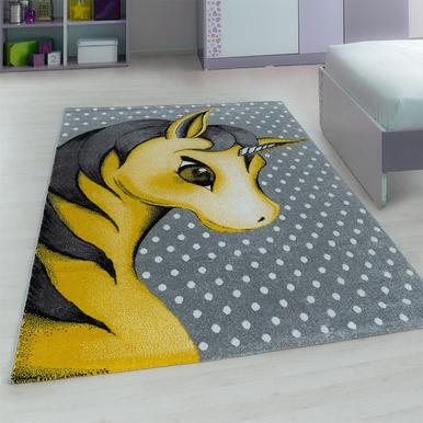 Kids Teppich 80 x 150 cm gelb |  | Artikelnummer: KIDS801500590YELLOW