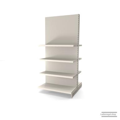 Ihr individuelles Gondelregal | H 210 cm | B 100 cm | T 2x 47 cm | 6 FB T 37 cm | RAL 9001 | Artikelnummer: AFGR-100-210-47-6-37-J